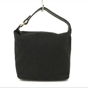 Gucci GG Canvas Wristlet / Accessory Pouch Black Vintage Auth.